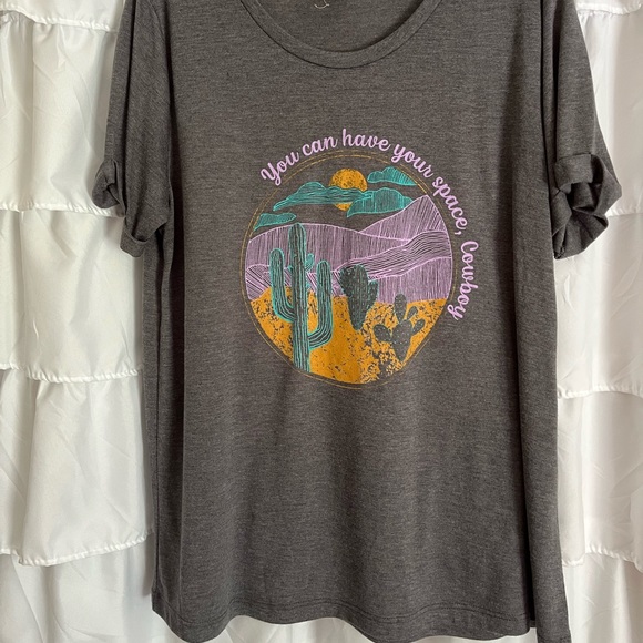 XL boutique “you can have your space cowboy” western graphic tee - relax fit - Picture 2 of 6